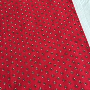 VTG CHRISTMAS HOLLY BERRIES LEAVES QUILT COTTON CRANSTON XMAS 1yd 32" x 43"